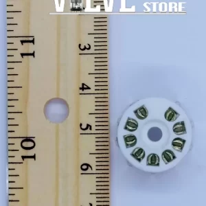 9-pin noval PCB mount valve socket (ceramic)