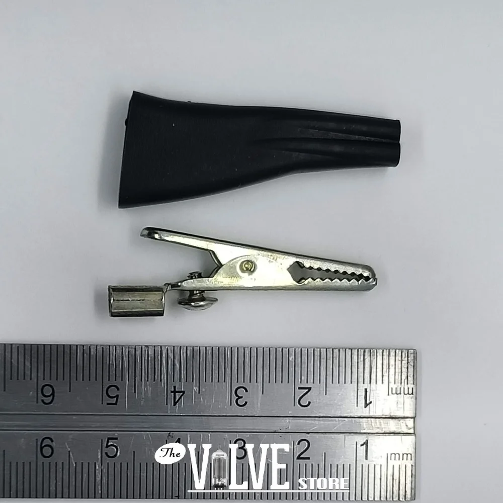 Bulgin alligator test clips (single, black)