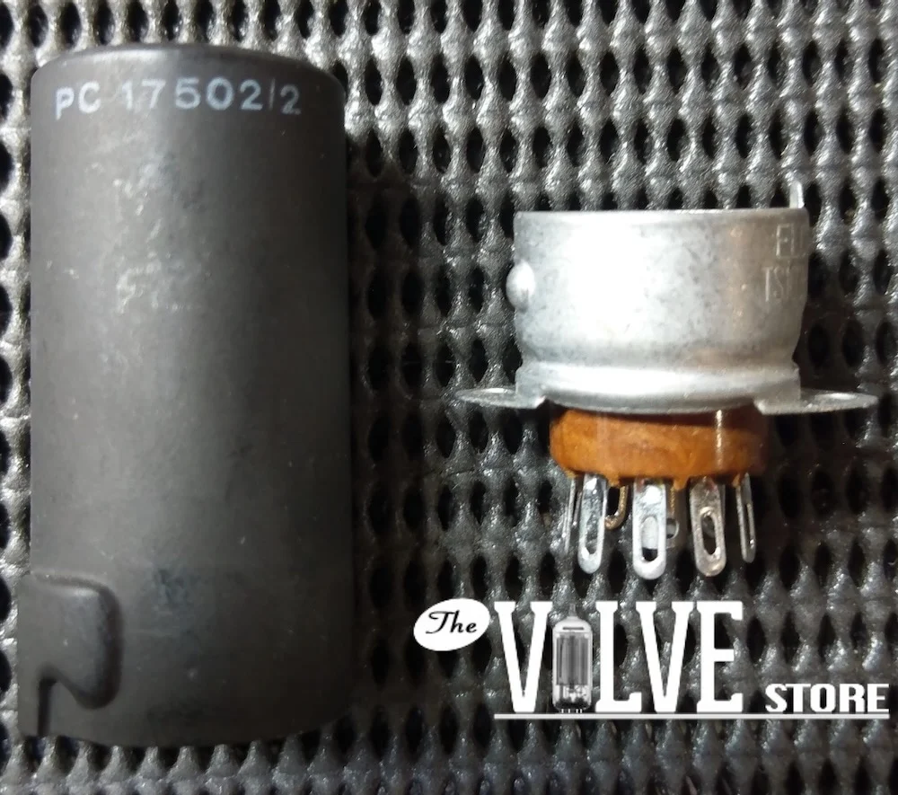 B9A valve socket and shield (single)