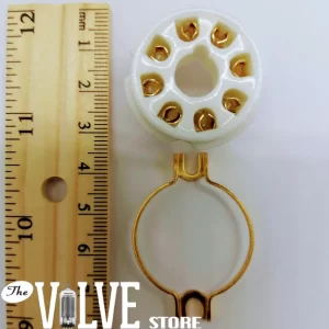 Ceramic octal 8-pin gold valve socket