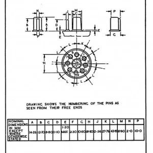 Mazda octal valve socket – chassis mount (single)