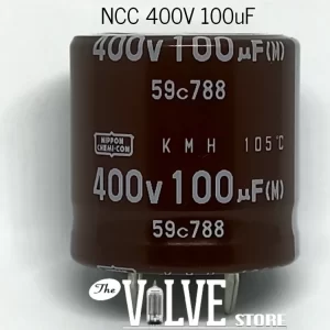 NCC 400V 100µF electrolytic capacitor