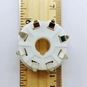 Octal 8-pin PCB mount valve socket