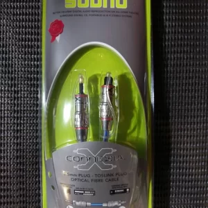 Mini-Toslink to Toslink optical cable – 2 metre (single)