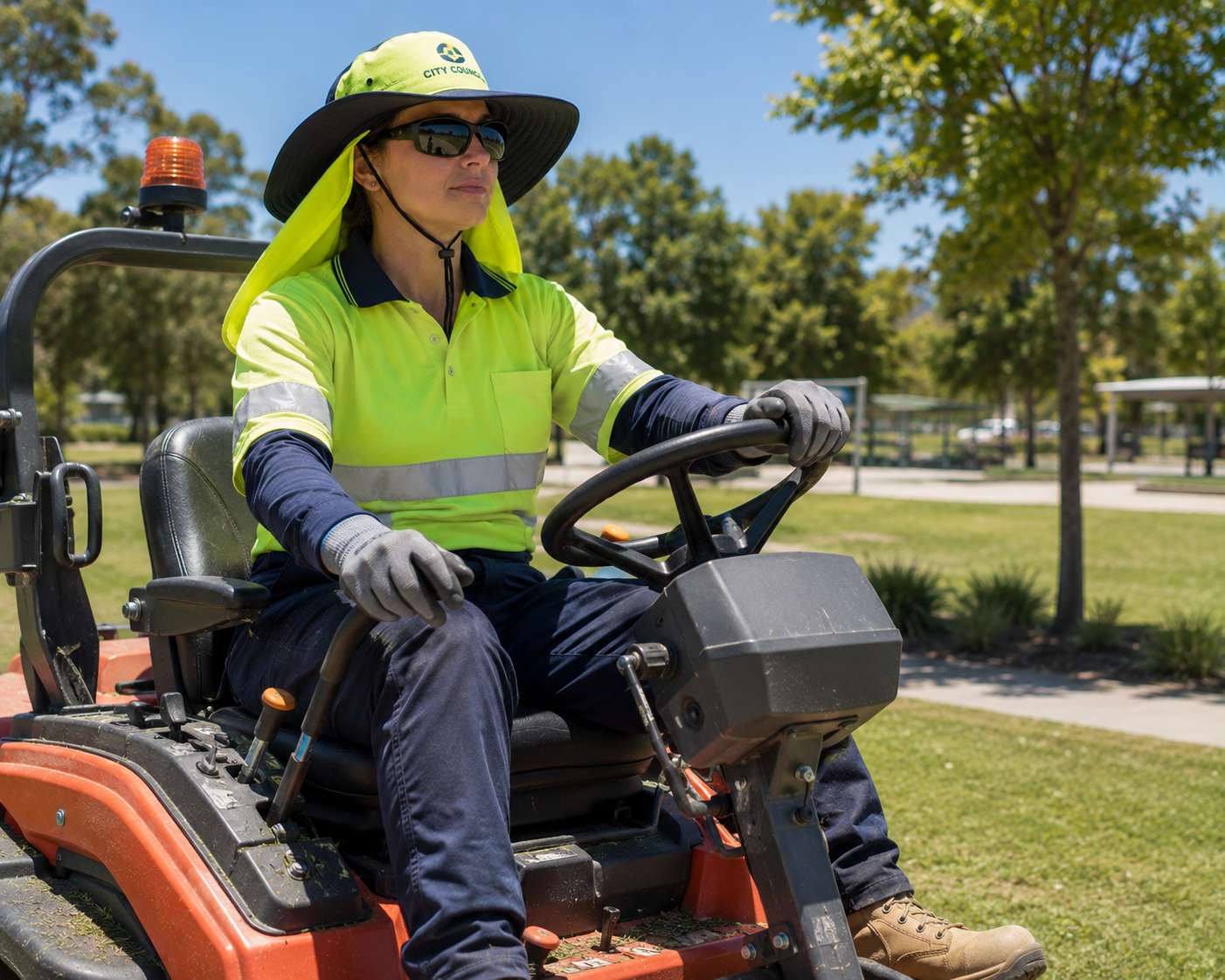 Outdoor grounds and landscaping worker